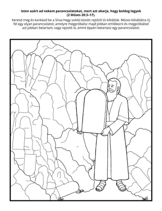 elemis tevékenységi oldal: Isten azért ad parancsolatokat, mert azt akarja, hogy boldog legyek
