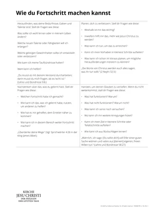 Wie du Fortschritt machen kannst