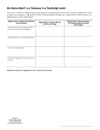laʻipepa tufa Ko Hono Ako e Talanoa Takatātā ʻo e Tauhisipi Leleí