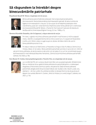 Să răspundem la întrebări despre binecuvântările patriarhale