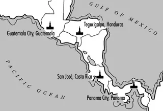 map of Central America