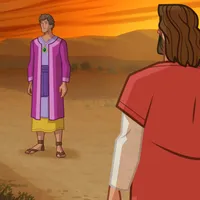 The young man walks away.