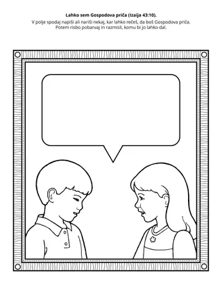 Stran z dejavnostjo za Osnovno: Lahko sem Božja priča