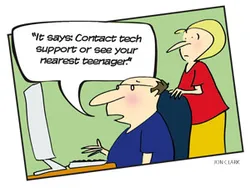 man and woman at computer