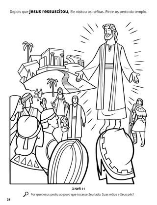 Jesus Appears to the Nephites coloring page