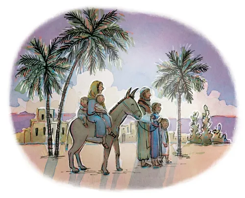 Mary and Joseph travel to Jerusalem