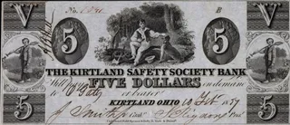 Kirtland bank five-dollar bill