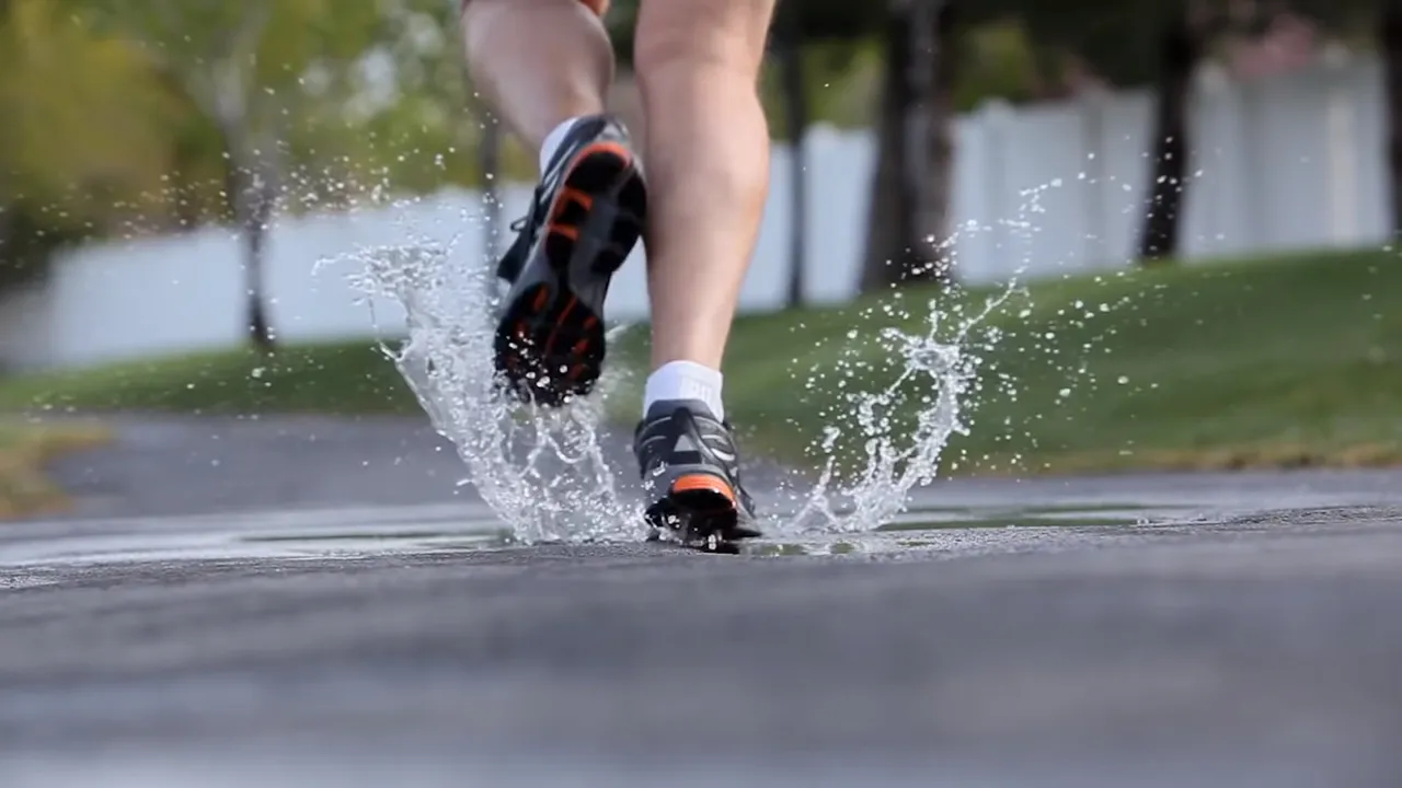 A man runs down a street explaining the benefits of the word of wisdom
