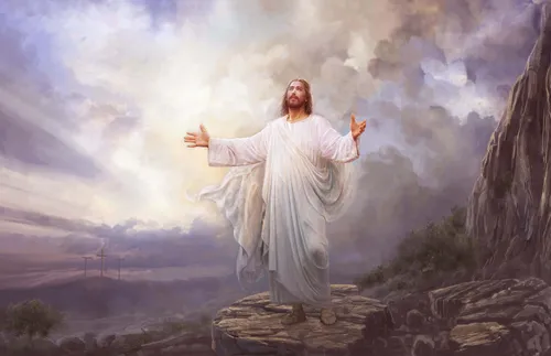 image of the Savior with arms outstretched