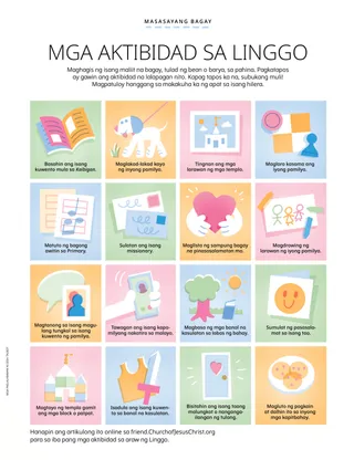 Activity board na may mga paglalarawan