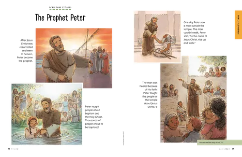 PDF of an illustrated scripture story
