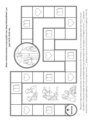 paj aktivite: Mwen montre lanmou m pou Jezikri nan respekte kòmandman L yo.