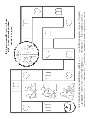 stranica aktivnosti: pokazujem svoju ljubav za Isusa Krista obdržavanjem njegovih zapovijedi