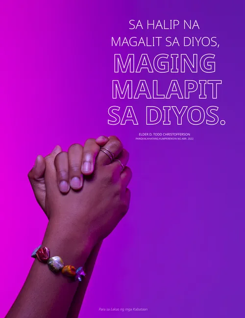 poster ng mga kamay na nagdarasal