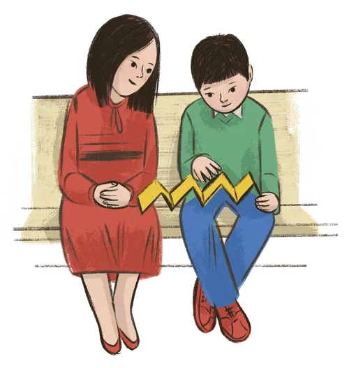 Barn kigger i bog om ærbødighed