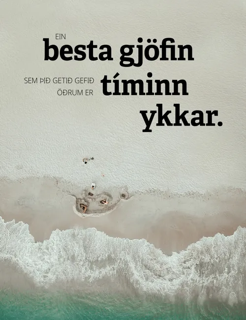 veggspjald „Ein hinna bestu gjafa“