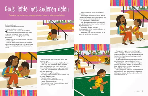Verhaal (pdf) over een huilend meisje dat getroost wordt door een ouder meisje dat haar helpt om zich beter te voelen