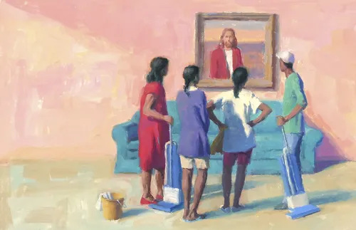 cleaning the church building