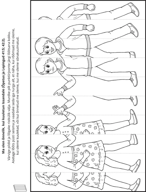 tegevusleht: olen õnnelik, kui Jumalale kuuletun