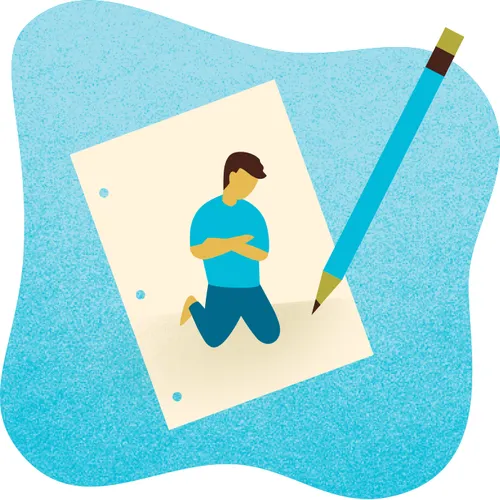 祈っている青少年