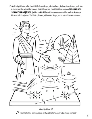 The Three Witnesses of the Book of Mormon coloring page