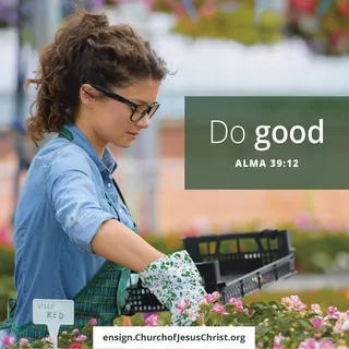 young woman working with flowers