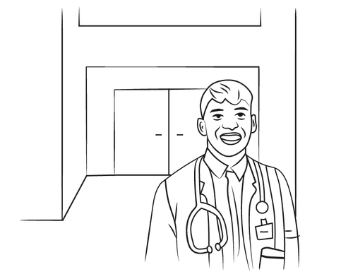 illustration of doctor