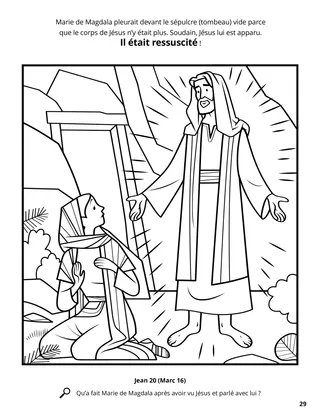 The Risen Christ Appeared to Mary Magdalene coloring page