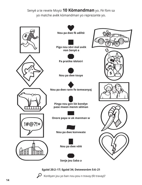 The Ten Commandments coloring page