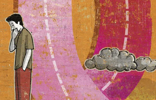 young adult man looking puzzled