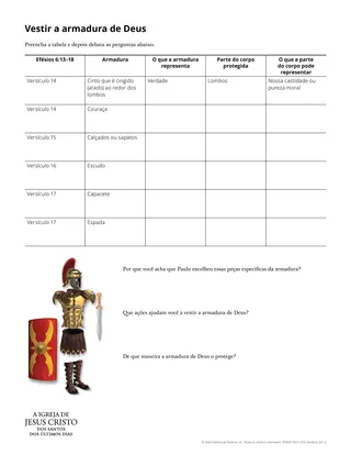 Material complementar: Revestir-se da armadura de Deus