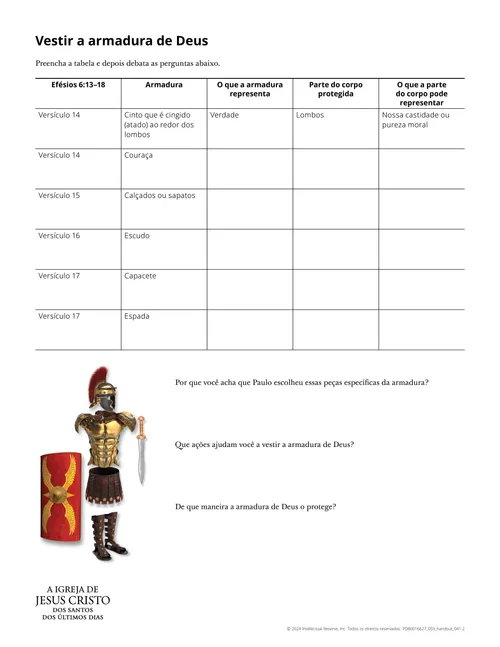 Material complementar: Revestir-se da armadura de Deus