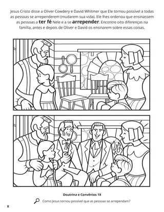 Oliver and David Taught Repentance coloring page