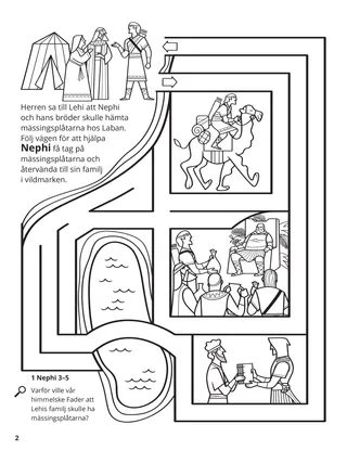 Nephi Obtained the Brass Plates coloring page