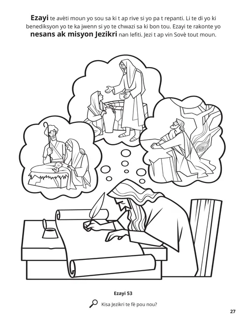 Isaiah’s Prophecies of Jesus Christ coloring page