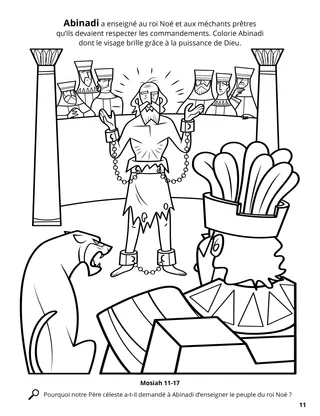 Abinadi and King Noah coloring page