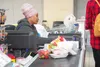 woman scanning groceries