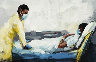 nurse helping a patient