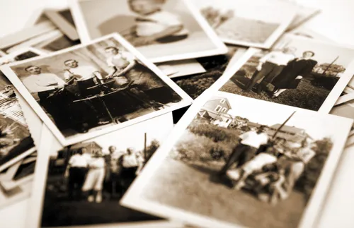 stack of old photos
