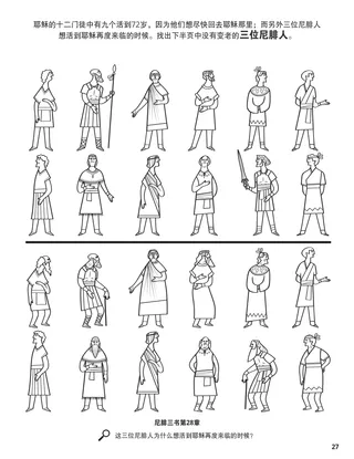The Twelve Nephite Disciples coloring page