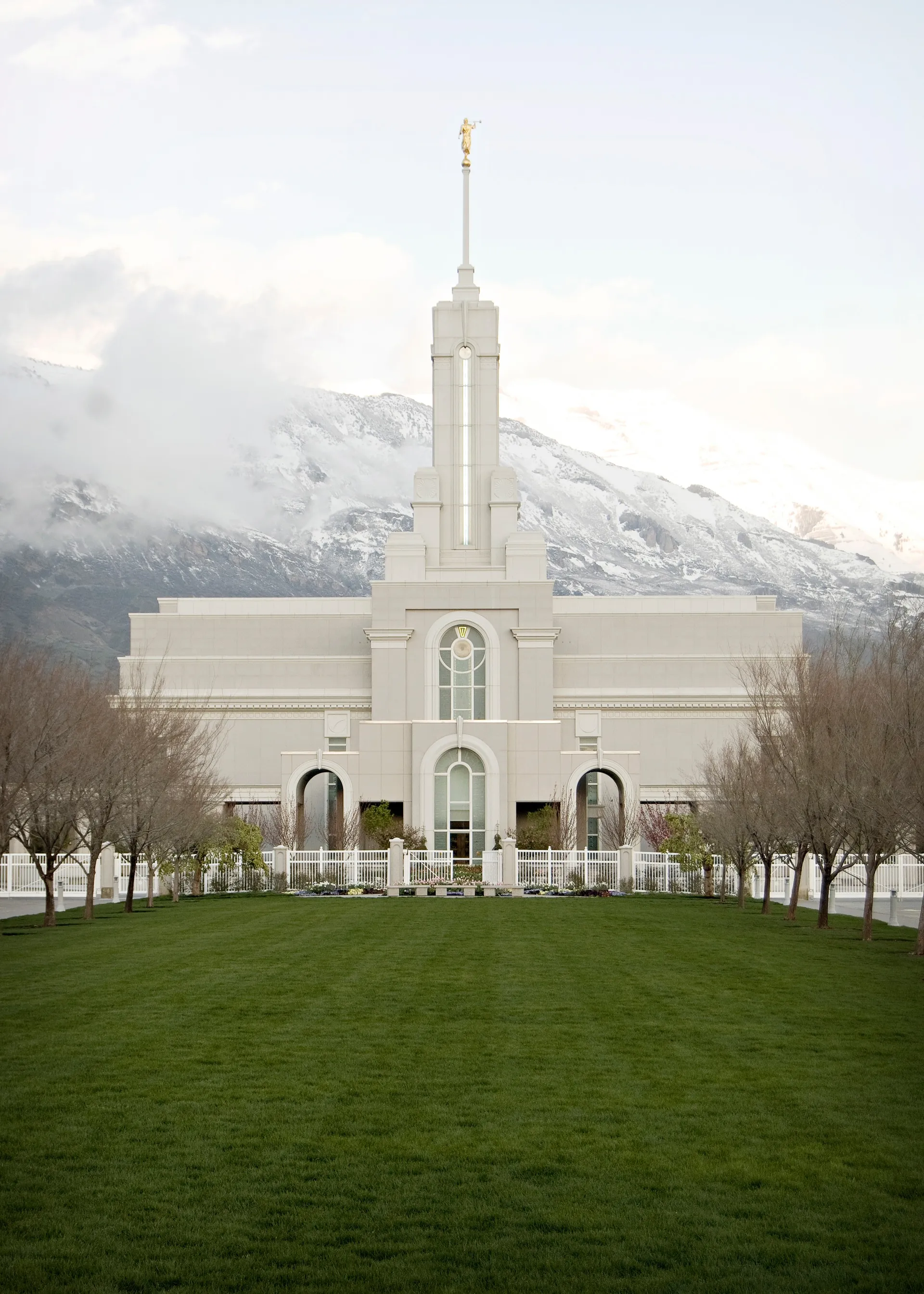 The Mount Timpanogos Utah Temple, including scenery.