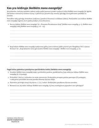 Kas yra leidinyje „Skelbkite mano evangeliją“?
