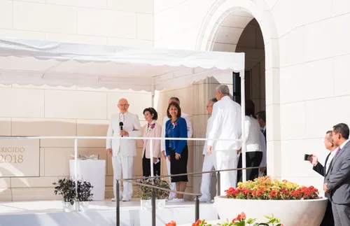 President Dallin H. Oaks and others at temple dedication
