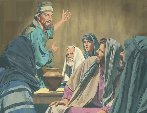 group of people talking