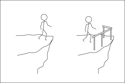 guardrail on a cliff