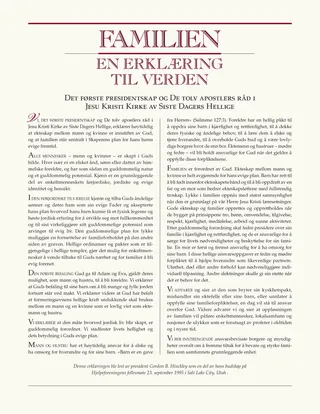 Familien – en erklæring til verden