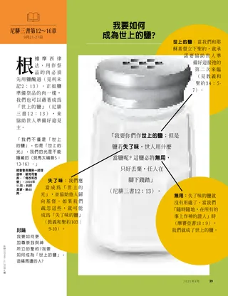 我要如何成為世上的鹽？