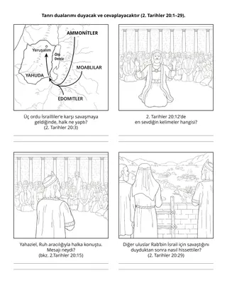 İlköğretim etkinlik sayfası: Tanrı benim dualarımı duyacak ve cevaplayacaktır