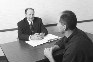 Man counseling with bishop