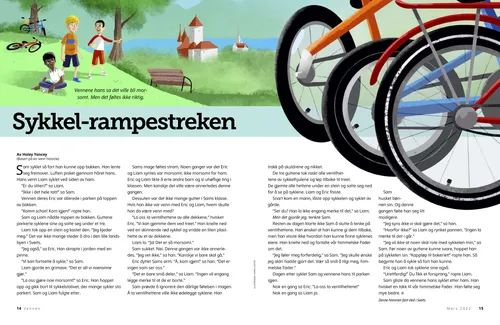 Historie i PDF-format om gutter med syklene sine i en park